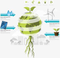 地球能源环保信息ppt元素素材