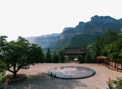 山岳古刹型天桂山自然景观高清图片