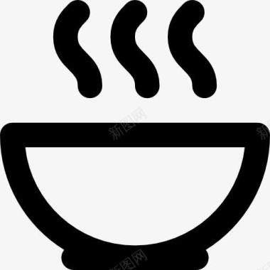 青花碗汤图标图标