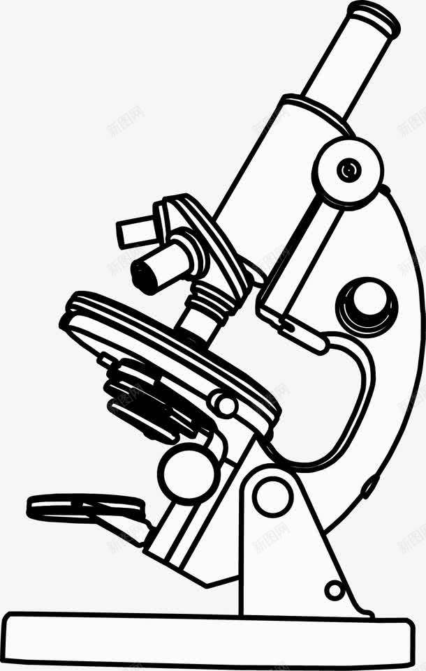 手绘显微镜png免抠素材_88icon https://88icon.com 免费矢量下载 手绘显微镜 插画