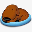 睡觉老狗动物狗的生活图标图标