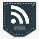RSS订阅饲料社交牛仔裤图标图标