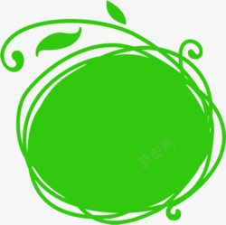 绿色创意小树苗手绘扁平风格素材