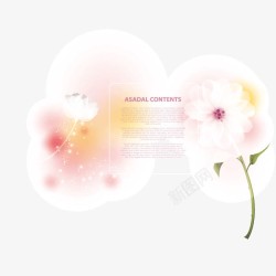 花卉图案粉色banner背景素材