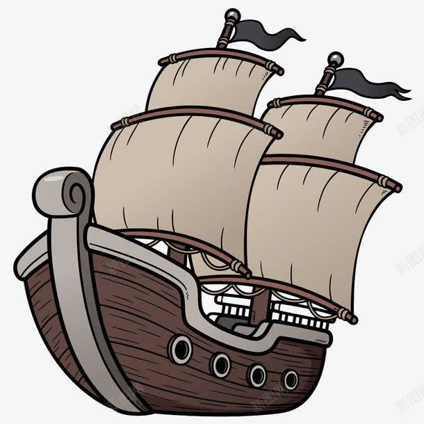 卡通船帆png免抠素材_88icon https://88icon.com 卡通 小木船 手绘 木船 海航 船 船帆 船桨
