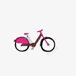 粉红色单车自行车高清图片