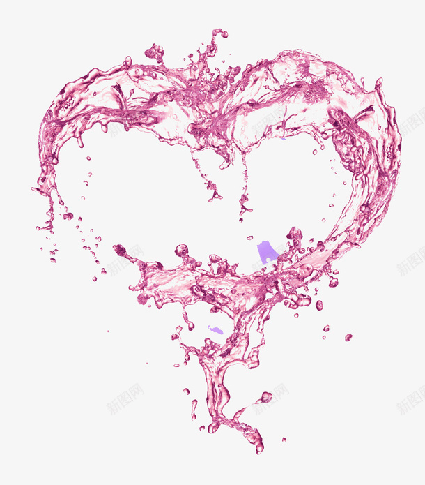 心形水滴png免抠素材_88icon https://88icon.com 创意 创意素材 图片 心形 水滴 水纹 漂浮 紫色风格 艺术 艺术画风 装饰 装饰图案 装饰图片