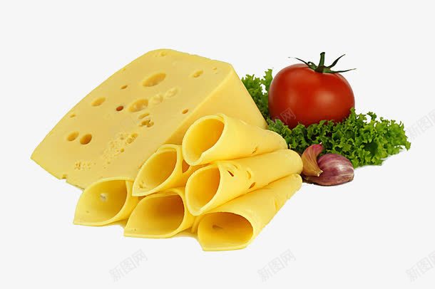 奶酪png免抠素材_88icon https://88icon.com 奶酪 生菜 美食 菜叶 西红柿