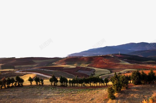 云南东川红土地风景png免抠素材_88icon https://88icon.com 旅游 景点 红土地 风景