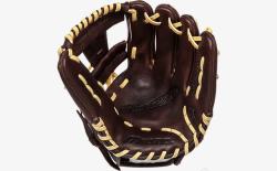 褐色皮质棒球手套素材