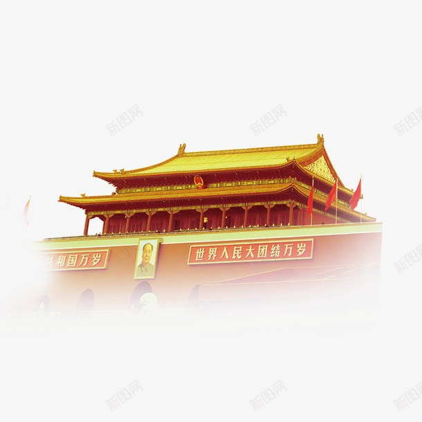 金色天安门装饰图案png免抠素材_88icon https://88icon.com 图案 天安门 装饰 设计 金色