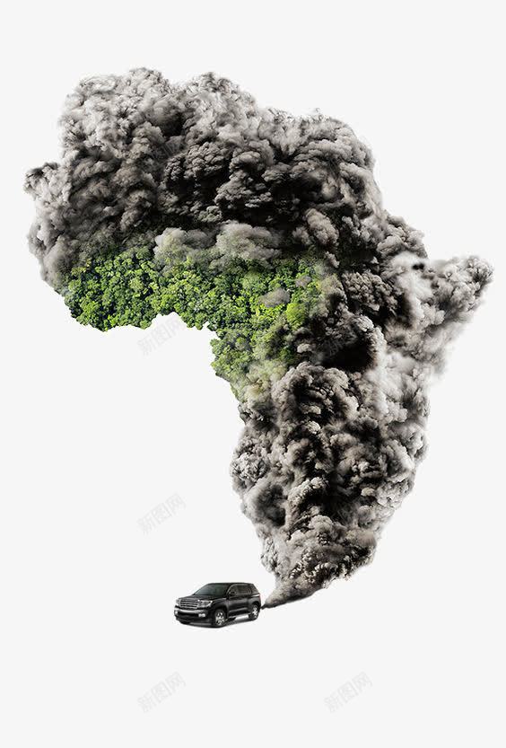 创意地图板块png免抠素材_88icon https://88icon.com 地图 烟雾 绿色 艺术 设计感 非洲