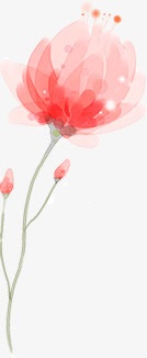 手绘抽象插画花朵美景素材