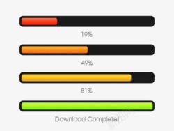 四种形态进度条的四种形态PSD高清图片