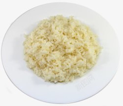白色大盘子里的米饭素材