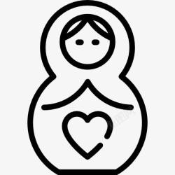 女人心俄罗斯套娃图标高清图片