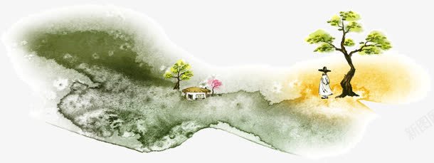 中国风意境水墨诗人png免抠素材_88icon https://88icon.com 中国风 意境 水墨诗人