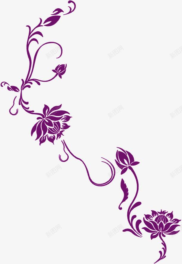紫色欧式精美花纹花朵png免抠素材_88icon https://88icon.com 欧式 精美 紫色 花朵 花纹