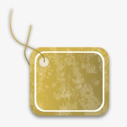 铜黄纹理吊牌素材