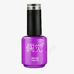 紫色偶觉指甲油瓶素材