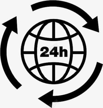 24小时矢量图24小时Earthicons图标图标