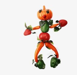创意水果蔬菜人偶素材