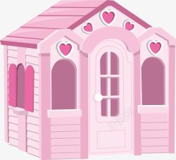 粉色爱心小房子素材