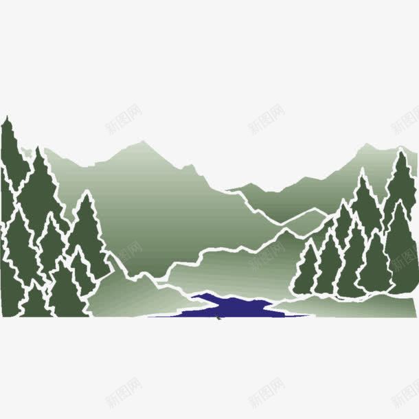 卡通山景png免抠素材_88icon https://88icon.com 卡通山景 山景