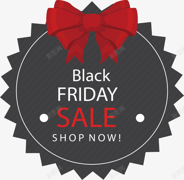 锯齿促销标签矢量图ai免抠素材_88icon https://88icon.com 促销 促销标签 矢量png 蝴蝶结 锯齿标签 黑五促销 矢量图
