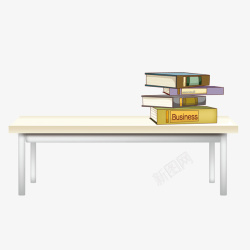 精美书桌与书矢量图素材