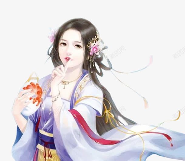 古风甜美白衣美女手绘png免抠素材_88icon https://88icon.com 古风 甜美 白衣 美女