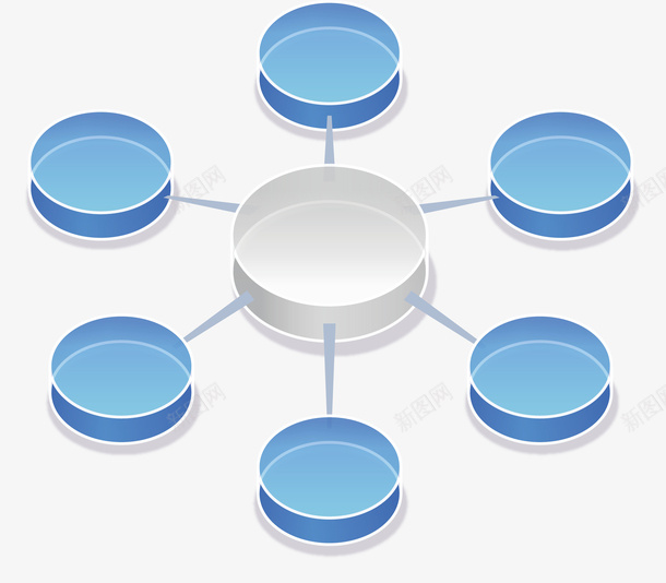 蓝色的圆盘png免抠素材_88icon https://88icon.com PNG素材 卡通 圆盘 装饰