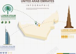 阿拉伯地区地图素材