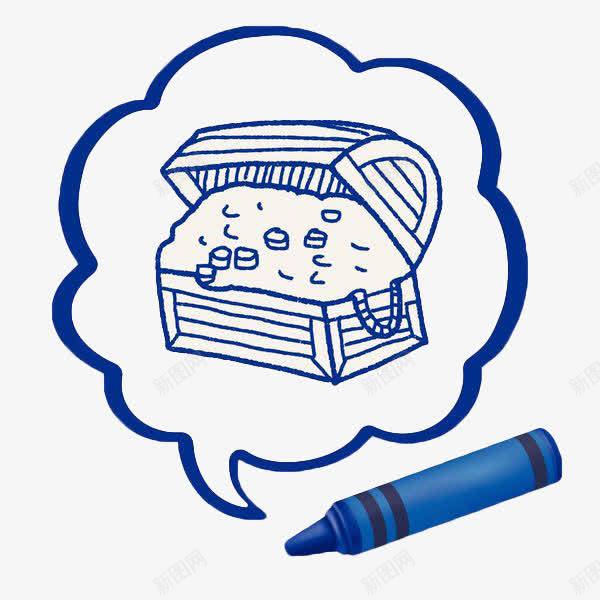 蓝色手绘宝箱对话框png免抠素材_88icon https://88icon.com 宝箱 宝藏 对话框 游戏宝箱 游戏箱子 蓝色手绘 蜡笔