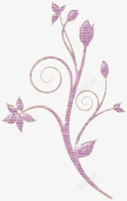 紫色花朵花苞素材