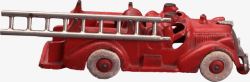 儿童复古红色消防车玩具素材