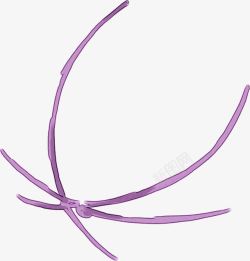 紫色手绘绳结素材