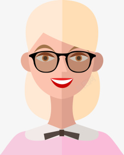戴眼镜的女人素材