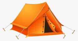 橙色小帐篷素材