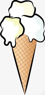 多色雪糕手绘卡通冰淇淋图标图标