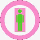 粉红丝带厕所男生图案图标图标