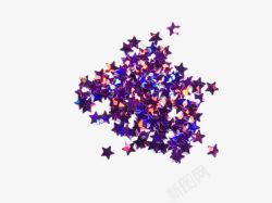 紫色星星亮片素材