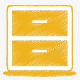 文件柜黄色的文件柜图标图标