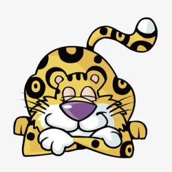 手绘卡通老虎素材