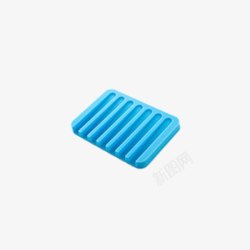 沥水肥皂盒伽满创意硅胶可沥水肥皂盒蓝色高清图片