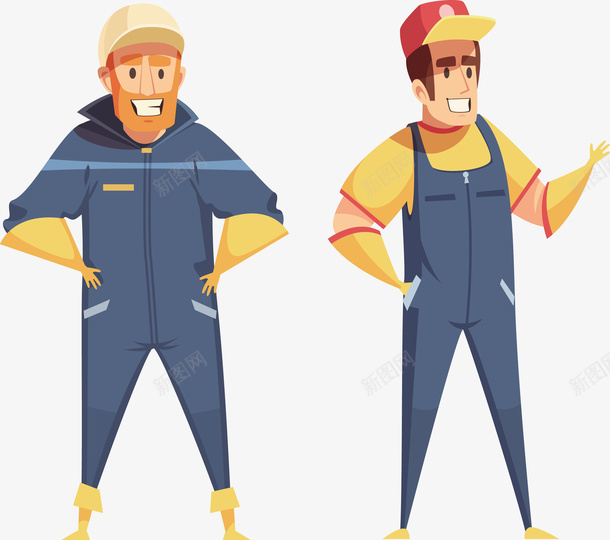 两个穿工服的人矢量图eps免抠素材_88icon https://88icon.com 两个人 两个人png 两个人矢量图 人 工服 矢量图