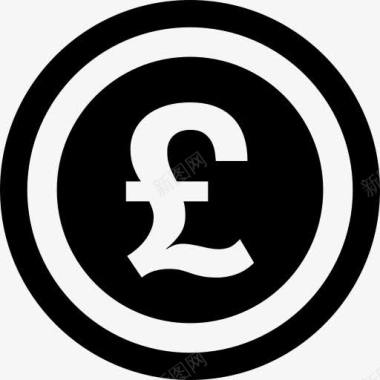 硬币金融付款英镑价格免费杂项图图标图标