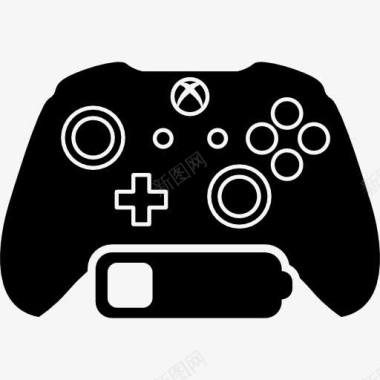 控制图标XboxOne游戏控制和低电池状态图标图标