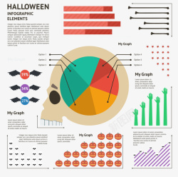 万圣节扁平化矢量图素材