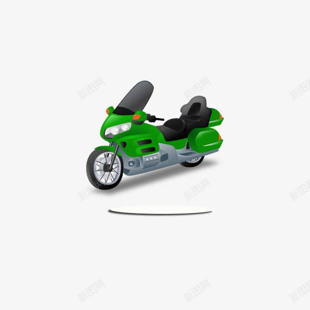 绿色摩托车图png免抠素材_88icon https://88icon.com 摩托 摩托图案 摩托素材 摩托车 绿色摩托